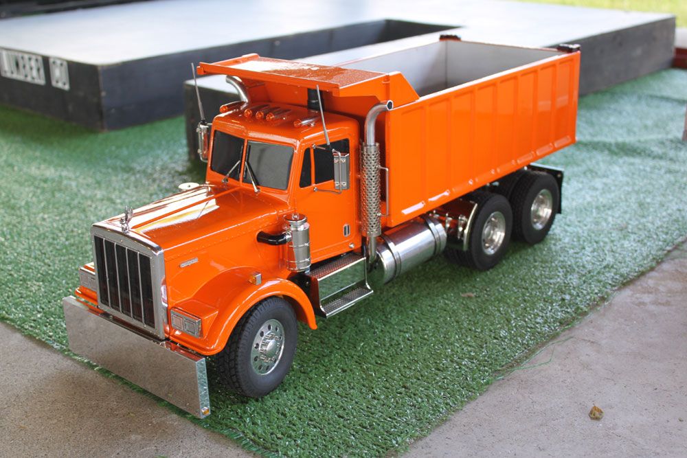 rc dump truck and trailer
